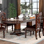 Furniture of America Abeena Traditional Cherry 120-inch Expandable Table