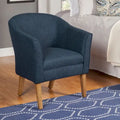 Porch & Den Kingswell Navy Chunky Textured Accent Chair
