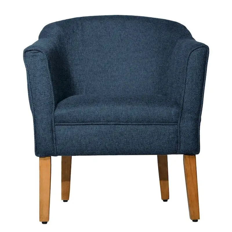 Porch & Den Kingswell Navy Chunky Textured Accent Chair