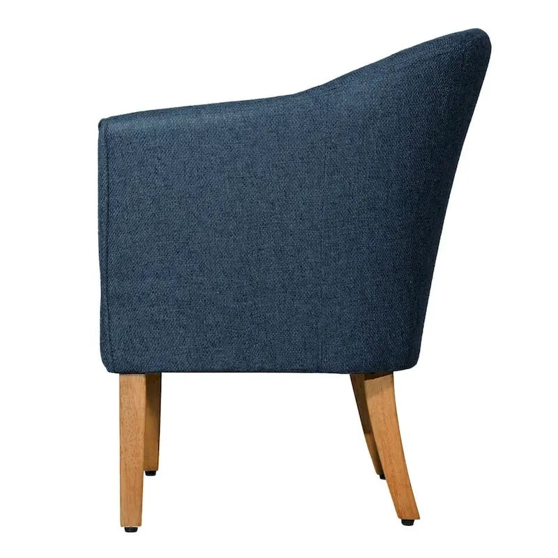Porch & Den Kingswell Navy Chunky Textured Accent Chair