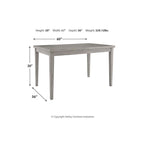 Parallen Gray Rectangular Dining Table