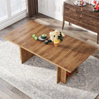 Farmhouse Dining Table for 6, 63-Inch Rectangular Wooden Kitchen Table with Storage