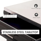 HOMCOM Rolling Kitchen Island Utility Storage Cart With Drawer, Spice Rack & Wheels - Black