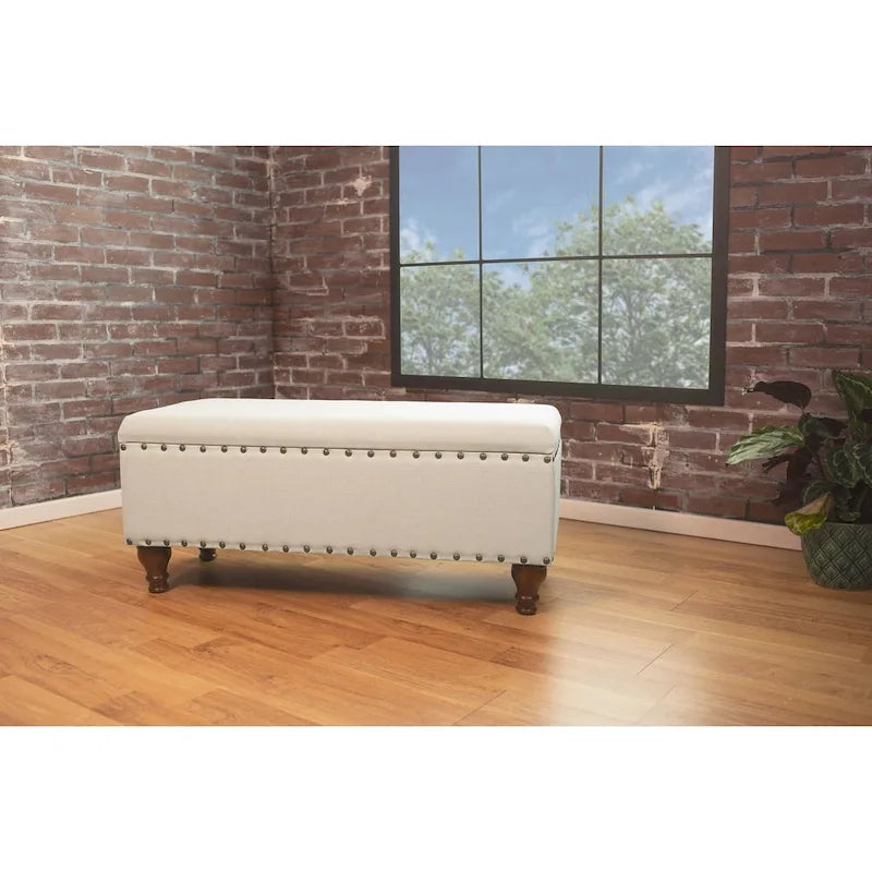 Copper Grove Raush Tufted Linen Storage Bench