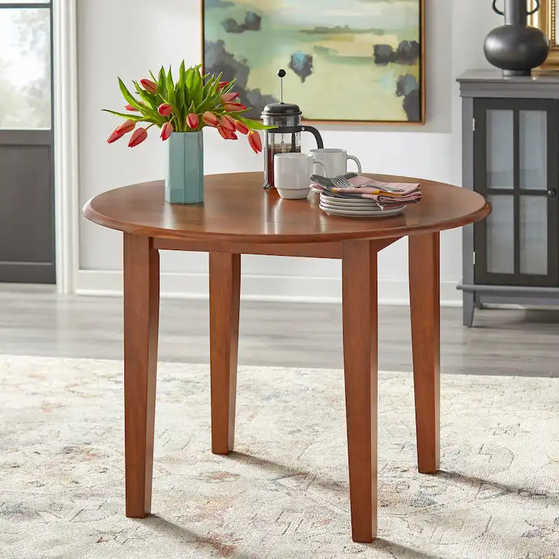 Simple Living Rollo Solid Wood Drop Leaf Dining Table
