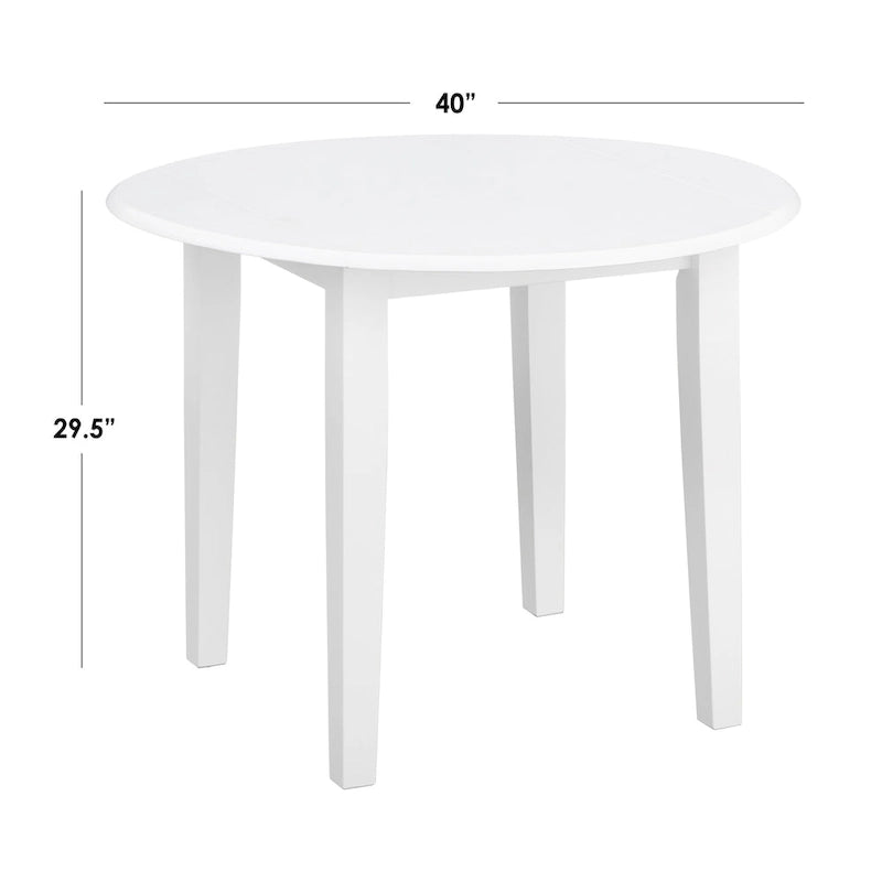 Simple Living Rollo Solid Wood Drop Leaf Dining Table