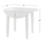 Simple Living Rollo Solid Wood Drop Leaf Dining Table