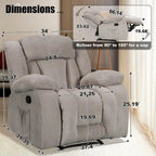 Super Comfortable Standard Size Heating and Massage Recliner Chair