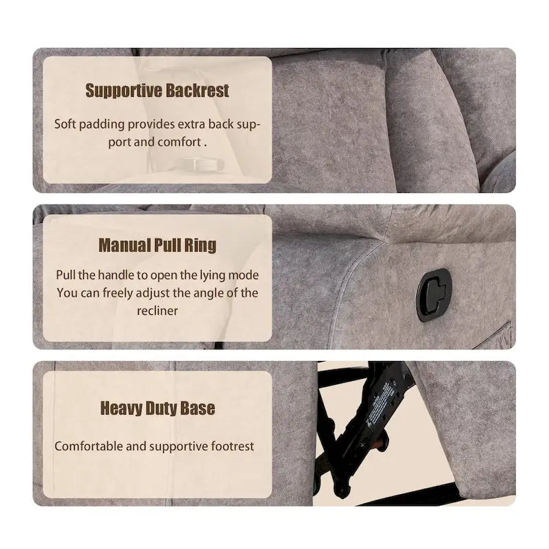 Super Comfortable Standard Size Heating and Massage Recliner Chair