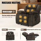Super Comfortable Standard Size Heating and Massage Recliner Chair