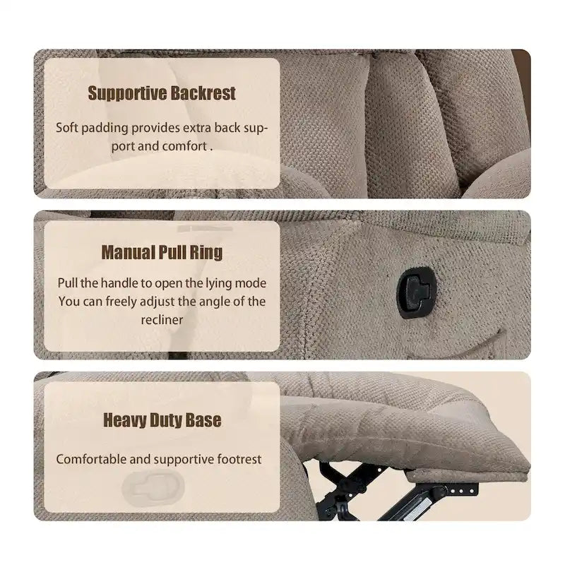 Super Comfortable Standard Size Heating and Massage Recliner Chair