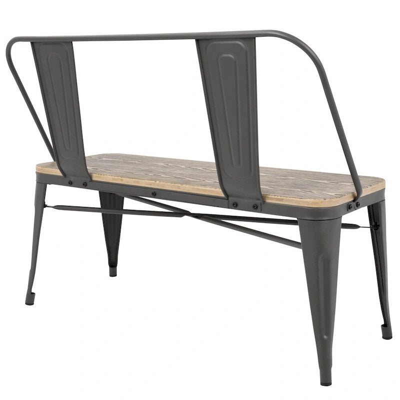 Carbon Loft Boyer Industrial Metal and Wood Dining/ Entryway Bench
