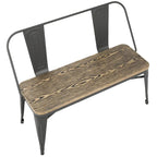 Carbon Loft Boyer Industrial Metal and Wood Dining/ Entryway Bench