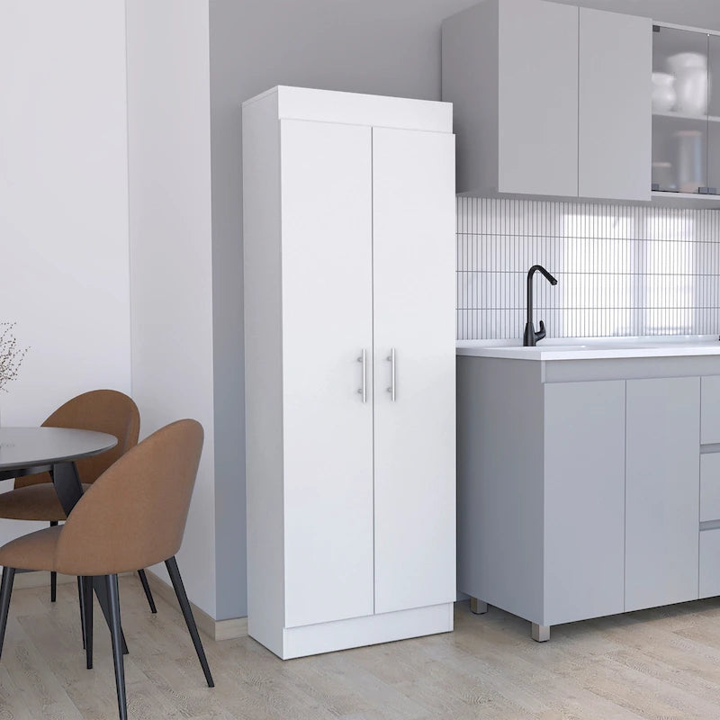 Nepal Pantry Cabinet, Space-Efficient 2-Door Design