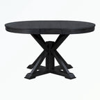 Dining Table Set with Extendable Table and 4 Upholstered Chairs