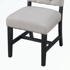 Dining Table Set with Extendable Table and 4 Upholstered Chairs