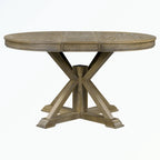 Dining Table Set with Extendable Table and 4 Upholstered Chairs