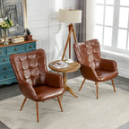 Set of 2 Modern Accent Chair Wingback Armchair