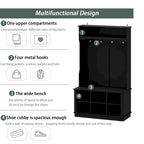 Hall Tree Storage Bench Shoe Rack Entryway Hall Tree Shoe Storage