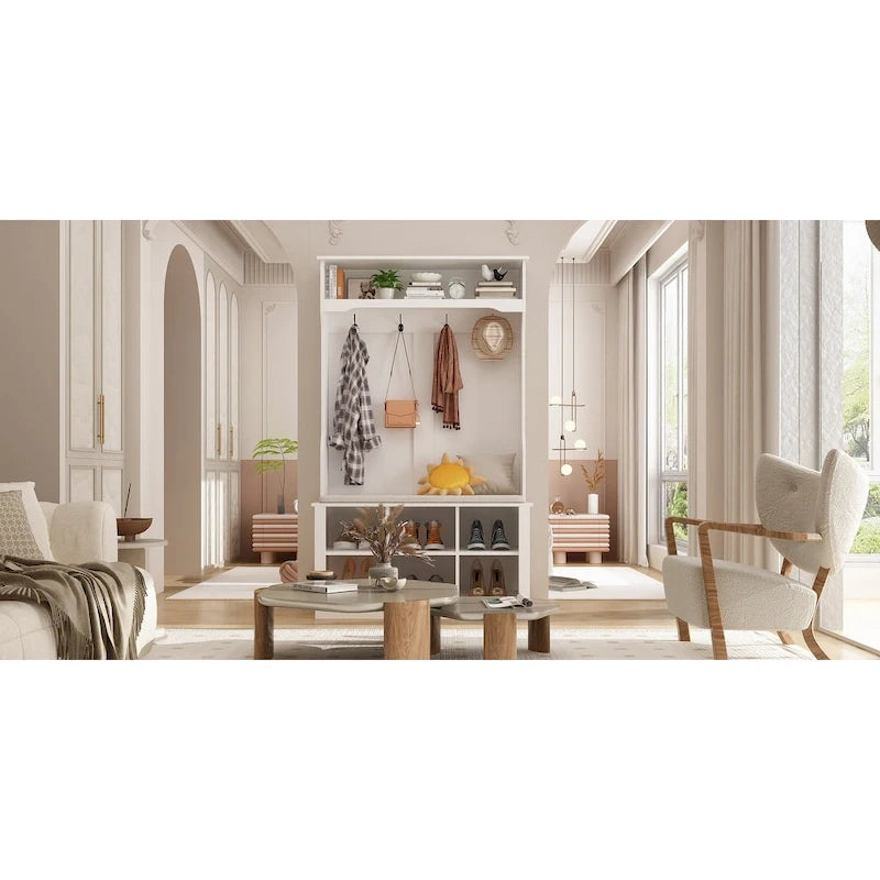 Hall Tree Storage Bench Shoe Rack Entryway Hall Tree Shoe Storage