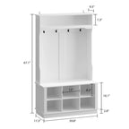 Hall Tree Storage Bench Shoe Rack Entryway Hall Tree Shoe Storage