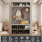 Hall Tree Storage Bench Shoe Rack Entryway Hall Tree Shoe Storage