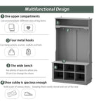 Hall Tree Storage Bench Shoe Rack Entryway Hall Tree Shoe Storage