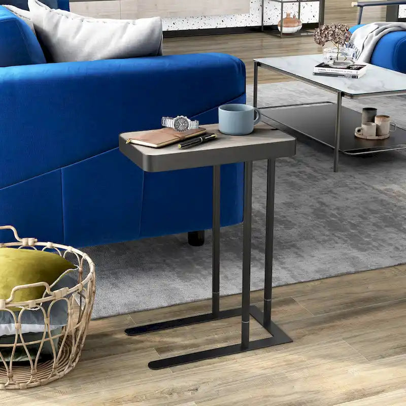 Schofield Industrial 20-inch Metal C-Shape Slide-open Top Side Table by Furniture of America