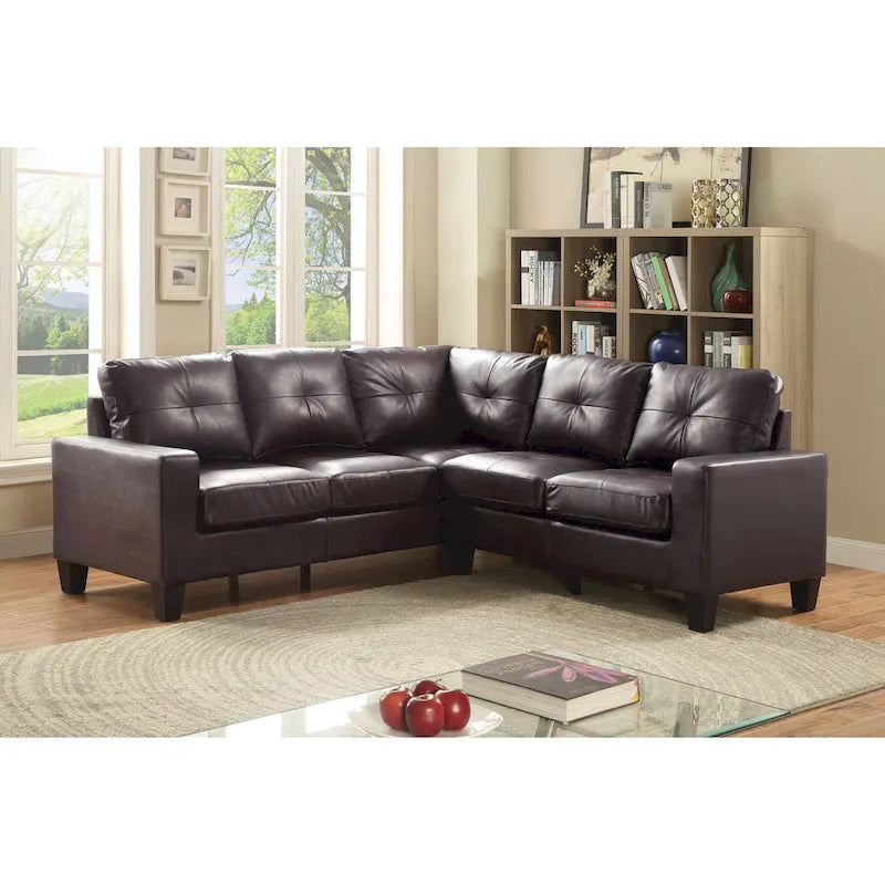 Newbury Faux Leather Sectional Sofa