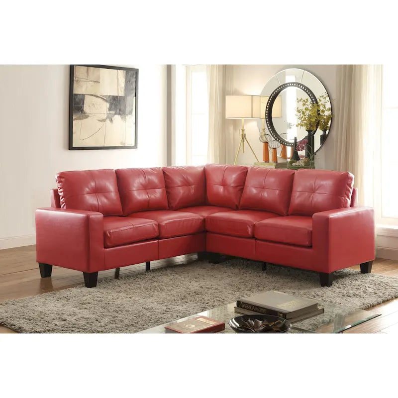 Newbury Faux Leather Sectional Sofa