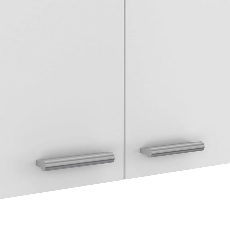 TUHOME Portofino 150 Wall Cabinet with 2 Double Doors, Dish Rack, 2 Open Shelves, and 2 Inner Shelves - N/A