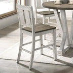 Furniture of America Theile Rustic Wood Counter Height Chairs, Set of 2