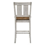 Furniture of America Theile Rustic Wood Counter Height Chairs, Set of 2