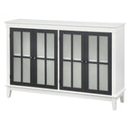 Simple Living Hampshire Frosted Glass Farmhouse Buffet/Sideboard