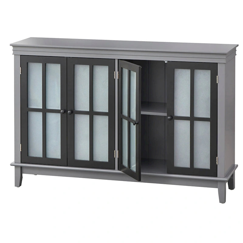 Simple Living Hampshire Frosted Glass Farmhouse Buffet/Sideboard