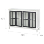 Simple Living Hampshire Frosted Glass Farmhouse Buffet/Sideboard