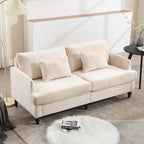 HOMEFUN Modern chenille Fabric Loveseat,2-Seat Upholstered Loveseat Sofa Modern Couch