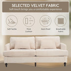 HOMEFUN Modern chenille Fabric Loveseat,2-Seat Upholstered Loveseat Sofa Modern Couch