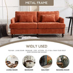 HOMEFUN Modern chenille Fabric Loveseat,2-Seat Upholstered Loveseat Sofa Modern Couch