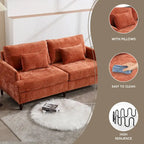 HOMEFUN Modern chenille Fabric Loveseat,2-Seat Upholstered Loveseat Sofa Modern Couch