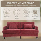 HOMEFUN Modern chenille Fabric Loveseat,2-Seat Upholstered Loveseat Sofa Modern Couch