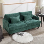 HOMEFUN Modern chenille Fabric Loveseat,2-Seat Upholstered Loveseat Sofa Modern Couch