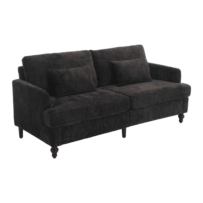 HOMEFUN Modern chenille Fabric Loveseat,2-Seat Upholstered Loveseat Sofa Modern Couch