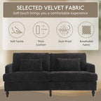 HOMEFUN Modern chenille Fabric Loveseat,2-Seat Upholstered Loveseat Sofa Modern Couch