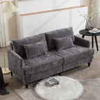 HOMEFUN Modern chenille Fabric Loveseat,2-Seat Upholstered Loveseat Sofa Modern Couch