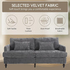 HOMEFUN Modern chenille Fabric Loveseat,2-Seat Upholstered Loveseat Sofa Modern Couch