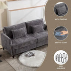 HOMEFUN Modern chenille Fabric Loveseat,2-Seat Upholstered Loveseat Sofa Modern Couch