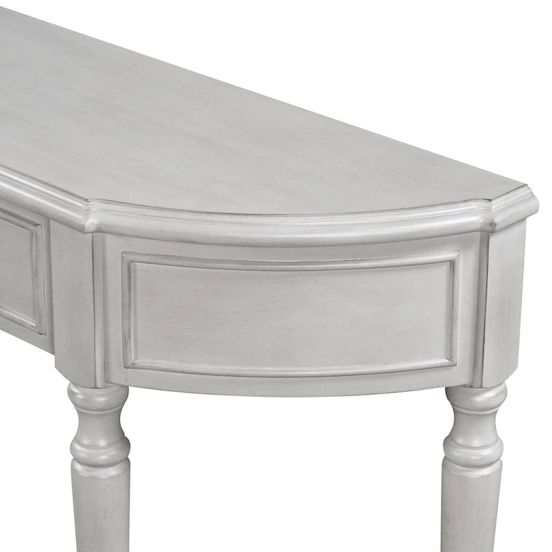 Nestfair Retro Wooden Console Table with Open Shelf Two Drawers