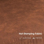 MCombo Set of 2 Modern Accent Chairs, Armchair with Upholstered Cushion, Leathaire Fabric Lounge Chairs for Living Room 4748