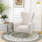 Upholstered Wingback Accent Chair - 26.4W x 37.8H x 32.6D